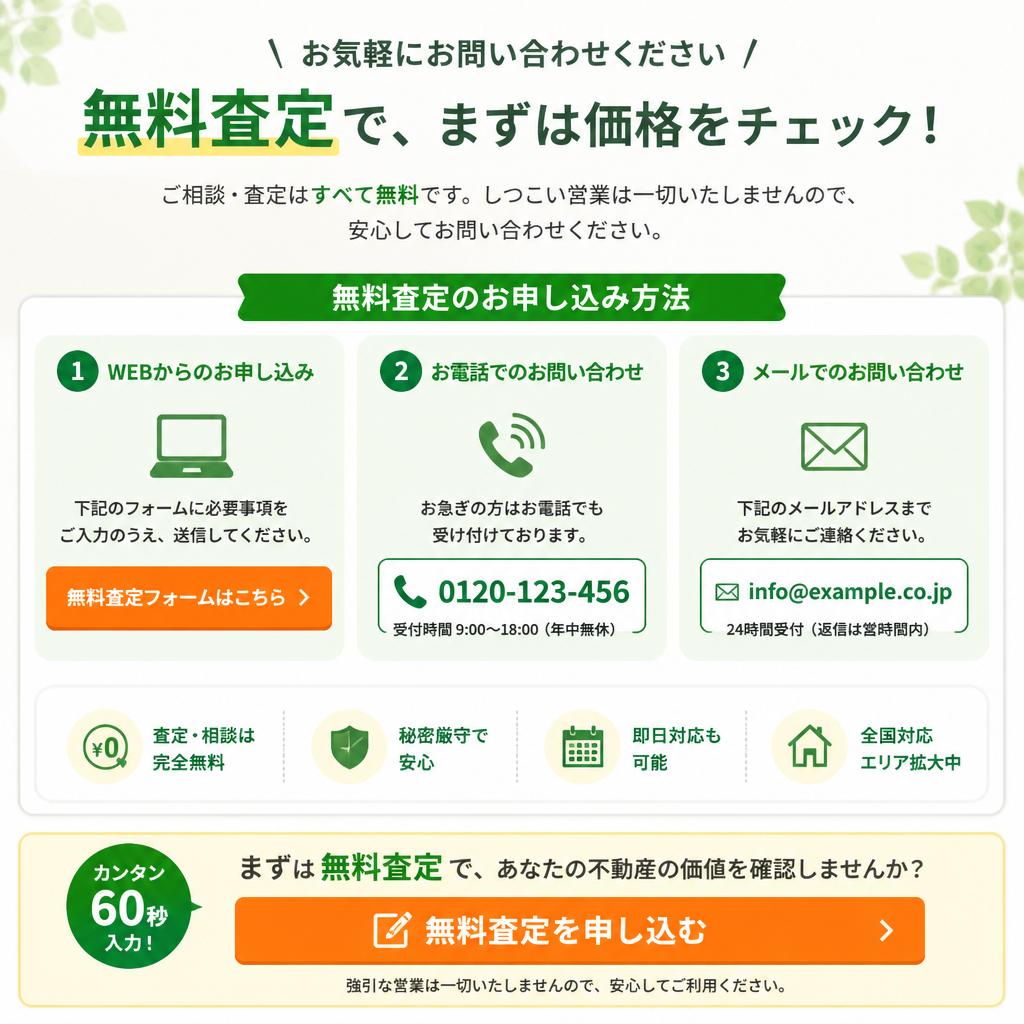 今すぐ相談！無料査定のお申し込み
