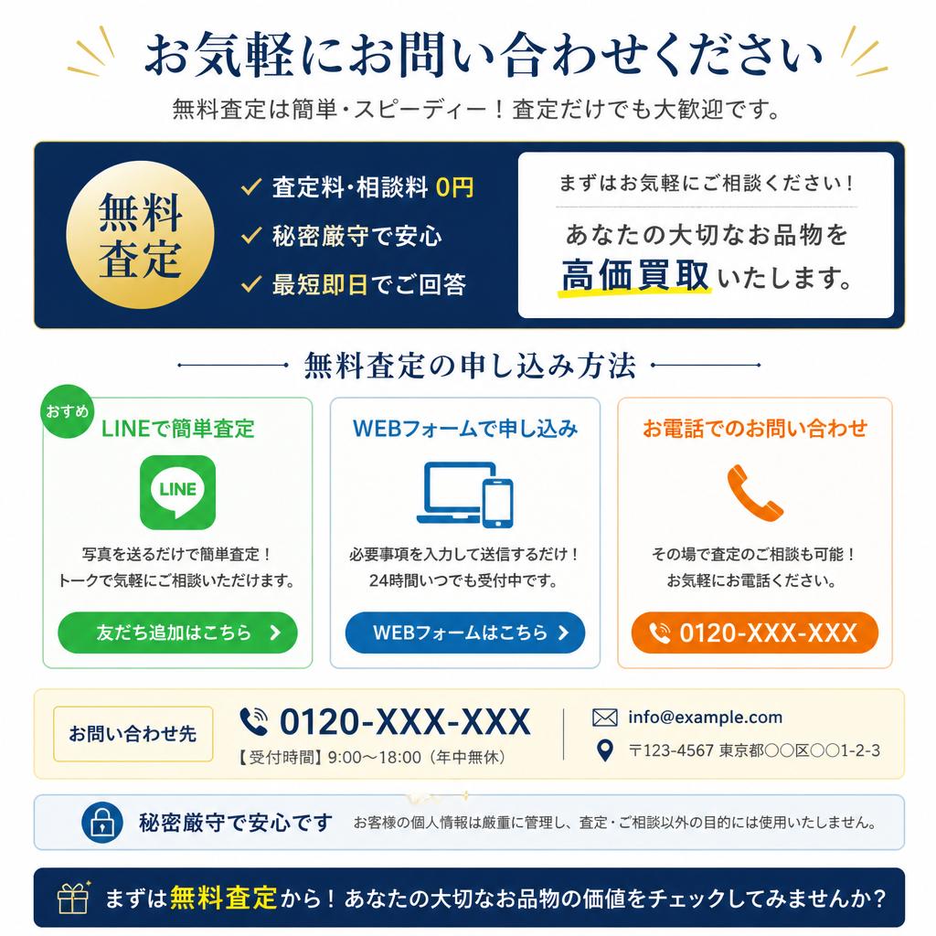 今すぐ相談！無料査定のお申し込み