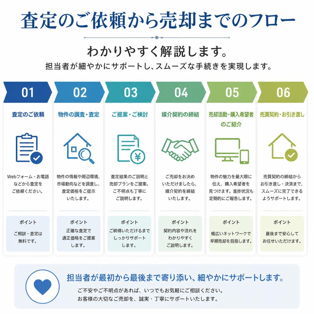 2. 無料査定の流れ