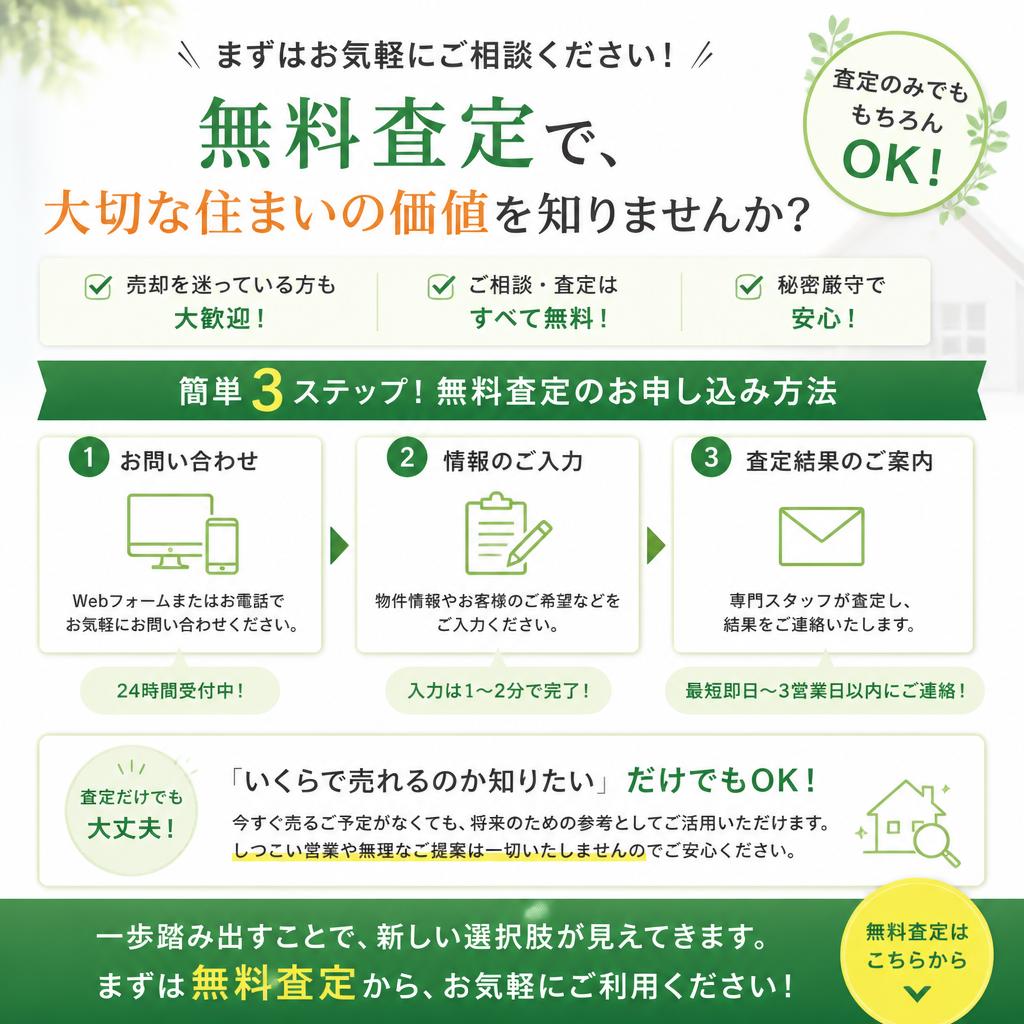 まずは無料査定をお申し込み！