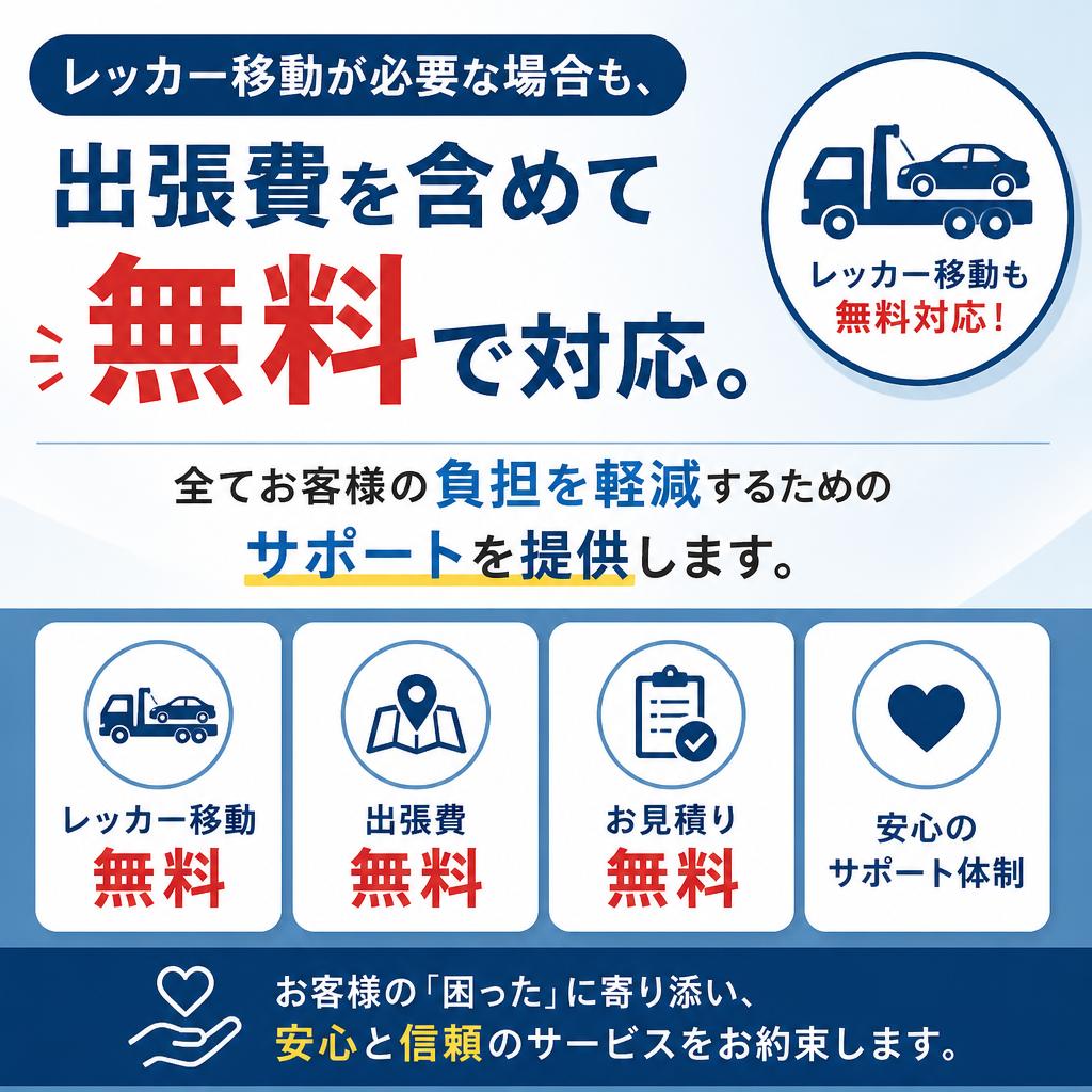 レッカー移動の無料サービス
