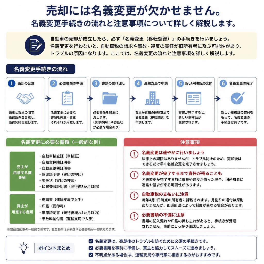 自動車名義変更方法