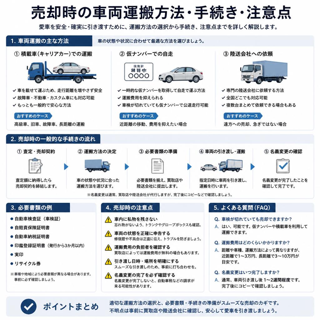 5. 車両運搬の手続きと注意点
