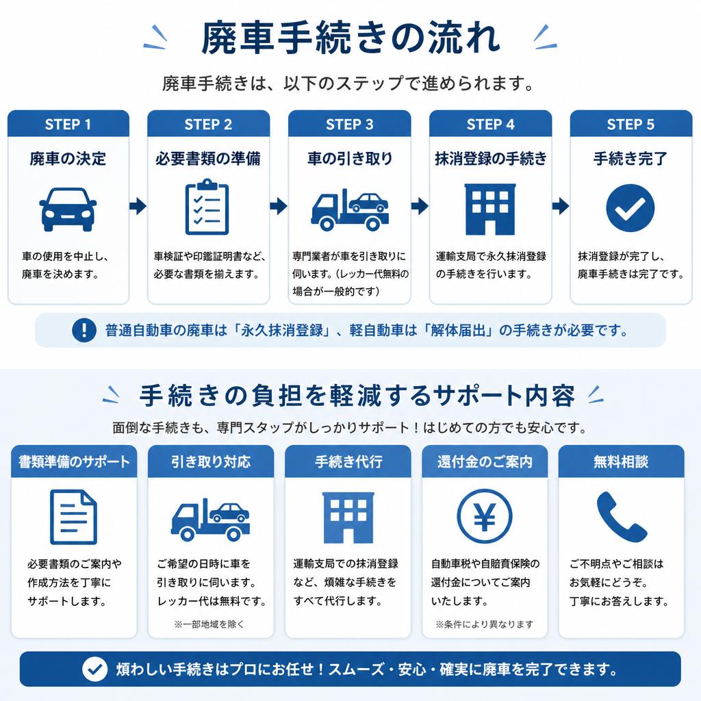廃車手続きのスムーズな方法